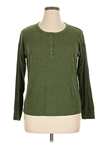 Bobeau Long Sleeve Henley (view 1)