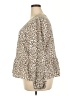 Nine West Animal Print Tan Long Sleeve Blouse Size XXL - photo 5