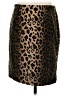 INC International Concepts 100% Polyester Animal Print Brown Gold Formal Skirt Size 4 Petite - photo 2