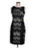 Glamour Chevron-herringbone Black Cocktail Dress Size 6 - photo 1