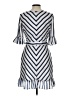 BB Dakota 100% Polyester Stripes Blue Cocktail Dress Size 10 - photo 2