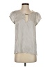 Zara Basic Silver Short Sleeve Blouse Size S - photo 1