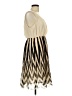 Forever 21 100% Polyester Chevron-herringbone Tan Cocktail Dress Size L - photo 4