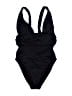 ASOS Solid Black One Piece Swimsuit Size 30 DD/E - photo 1
