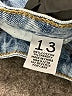 Almost Famous Checkered-gingham Blue Denim Shorts Size 13 - photo 4