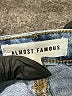 Almost Famous Checkered-gingham Blue Denim Shorts Size 13 - photo 5