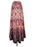 Renee C. Paisley Red Casual Skirt Size M - photo 2