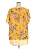 Torrid 100% Polyester Yellow Short Sleeve Blouse Size 4X Plus (4) - photo 2