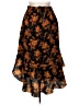 Shein Floral Orange Formal Skirt Size 6 - photo 1