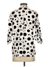 Harve Benard 100% Polyester Polka Dots Ivory 3/4 Sleeve Blouse Size S - photo 2