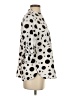 Harve Benard 100% Polyester Polka Dots Ivory 3/4 Sleeve Blouse Size S - photo 4