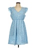 Shein 100% Polyester Hearts Blue Casual Dress Size L - photo 1