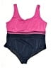 Jaclyn Smith Color Block Pink One Piece Swimsuit Size 26 - photo 1