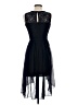 Alexa B 100% Polyester Black Blue Cocktail Dress Size 4 Petite - photo 2
