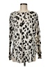 Tickled Teal Animal Print Silver Pullover Sweater Size M - photo 1