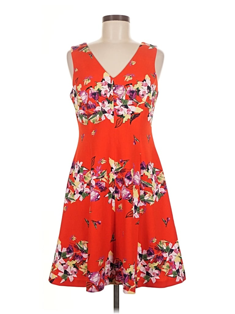 Pre-owned Julia Jordan Cocktail Dress In Orange