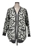 Dreamers 100% Polyester Animal Print Gray Cardigan Size XL - photo 1