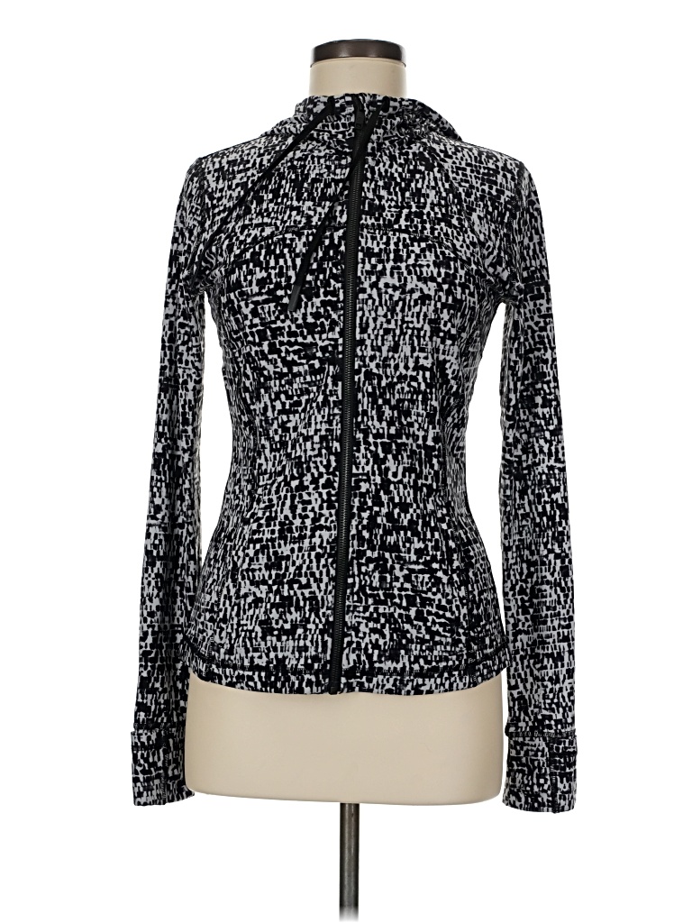 Pre-owned Lululemon Athletica Cardigan Sweater In Silver