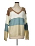 H By Halston Color Block Tan Pullover Sweater Size L - photo 1