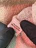 Blu Pepper Color Block Pink Tan Pullover Sweater Size M - photo 8