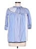 MARNI 100% Cotton Blue 3/4 Sleeve Blouse Size EU (IT) 42 / US 6 - photo 1