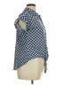 French Laundry 100% Polyester Checkered-gingham Blue Short Sleeve Blouse Size XL - photo 4