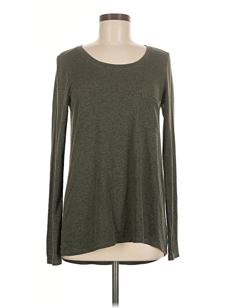 Pre-owned Aerie Long Sleeve T-shirt In Green