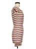 Forever 21 Stripes Tan Pink Casual Dress Size 6 - photo 4