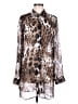 Tommy Bahama 100% Polyester Animal Print Brown Swimsuit Cover Up Size L - photo 1