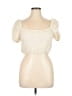 Zara Ivory Short Sleeve Top Size L - photo 1