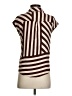MNG 100% Viscose Stripes Brown Sleeveless Button-Down Shirt Size 4 - photo 2