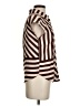 MNG 100% Viscose Stripes Brown Sleeveless Button-Down Shirt Size 4 - photo 4