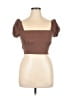 PacSun Brown Short Sleeve Top Size L - photo 1