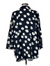 CAbi 100% Polyester Floral Polka Dots Tropical Blue 3/4 Sleeve Blouse Size M - photo 2