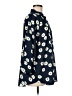 CAbi 100% Polyester Floral Polka Dots Tropical Blue 3/4 Sleeve Blouse Size M - photo 4