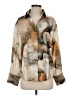 Unbranded 100% Polyester Print Tan 3/4 Sleeve Blouse Size S - photo 1