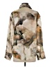 Unbranded 100% Polyester Print Tan 3/4 Sleeve Blouse Size S - photo 2
