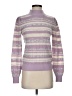 Ann Taylor LOFT 100% Polyester Stripes Purple Turtleneck Sweater Size S - photo 1