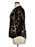 Diana Belle Animal Print Brown 3/4 Sleeve Blouse Size XL - photo 5