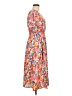 Unbranded 100% Polyester Print Orange Casual Dress Size 6 - photo 4