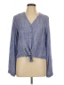 E&M Collection 100% Rayon Blue Long Sleeve Blouse Size L - photo 1
