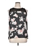 Papermoon 100% Polyester Floral Polka Dots Black Sleeveless Blouse Size XL - photo 1