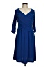 Assorted Brands Solid Blue Cocktail Dress Size M - photo 1