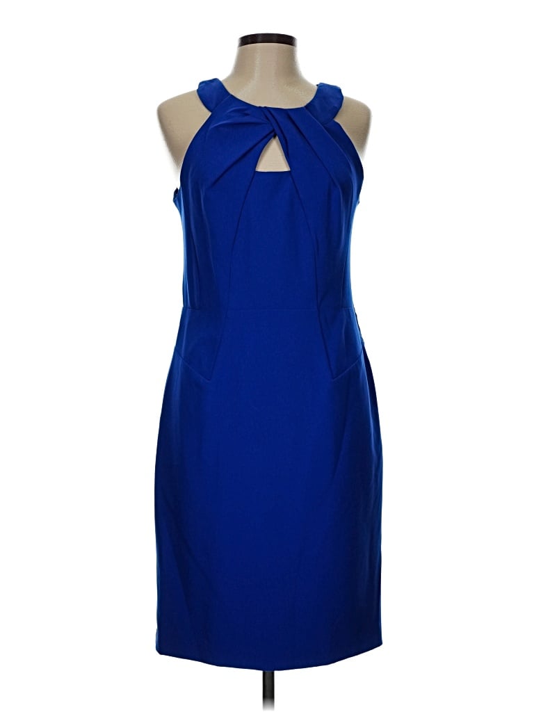 Pre-owned Sharagano Cocktail Dress In Blue
