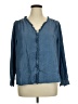 Pale Sky 100% Lyocell Blue 3/4 Sleeve Blouse Size 1X - photo 1