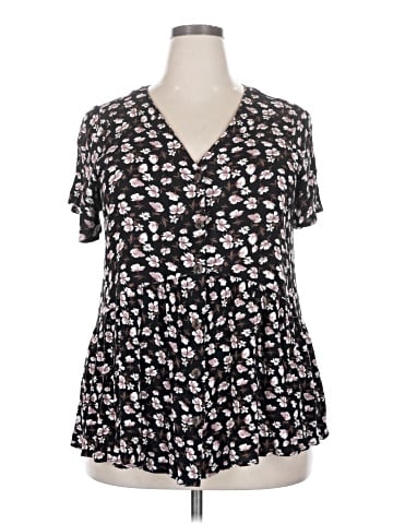 Indigo Rose Short Sleeve Blouse (view 1)