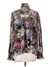 Fate 100% Polyester Floral Black Long Sleeve Blouse Size S - photo 2