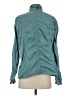 Zenergy by Chico's 100% Polyester Solid Teal Windbreaker Size Lg (2) - photo 2