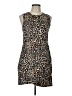 Just Be... Animal Print Brown Cocktail Dress Size L - photo 1