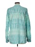 J.Crew Checkered-gingham Green Long Sleeve Blouse Size 10 (tall) - photo 2